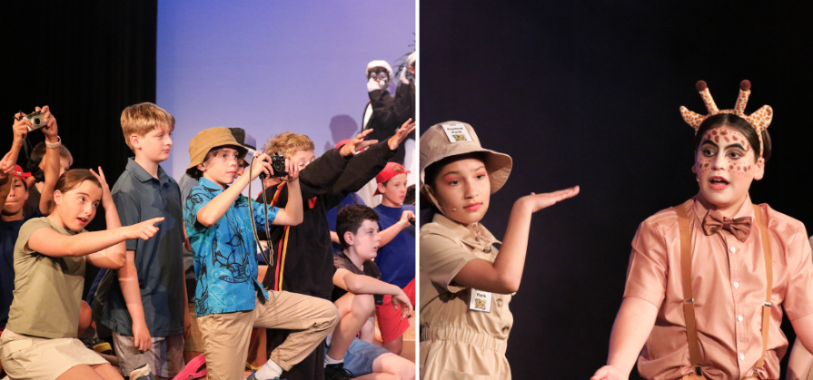 Students performing in Junior School production