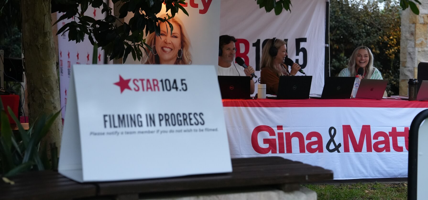 Gina & Matty from Star104.5 broadcasting live from our campus
