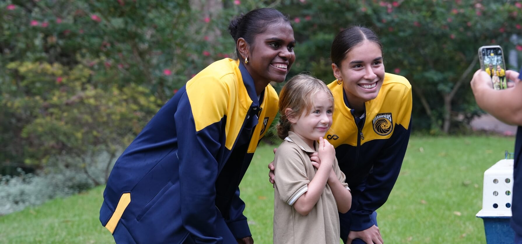 Junior School student meets some of the Central Coast Mariners