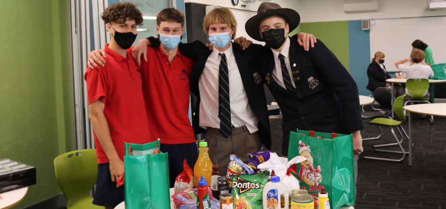 Year 10 make Christmas Food Hampers for Coast Shelter