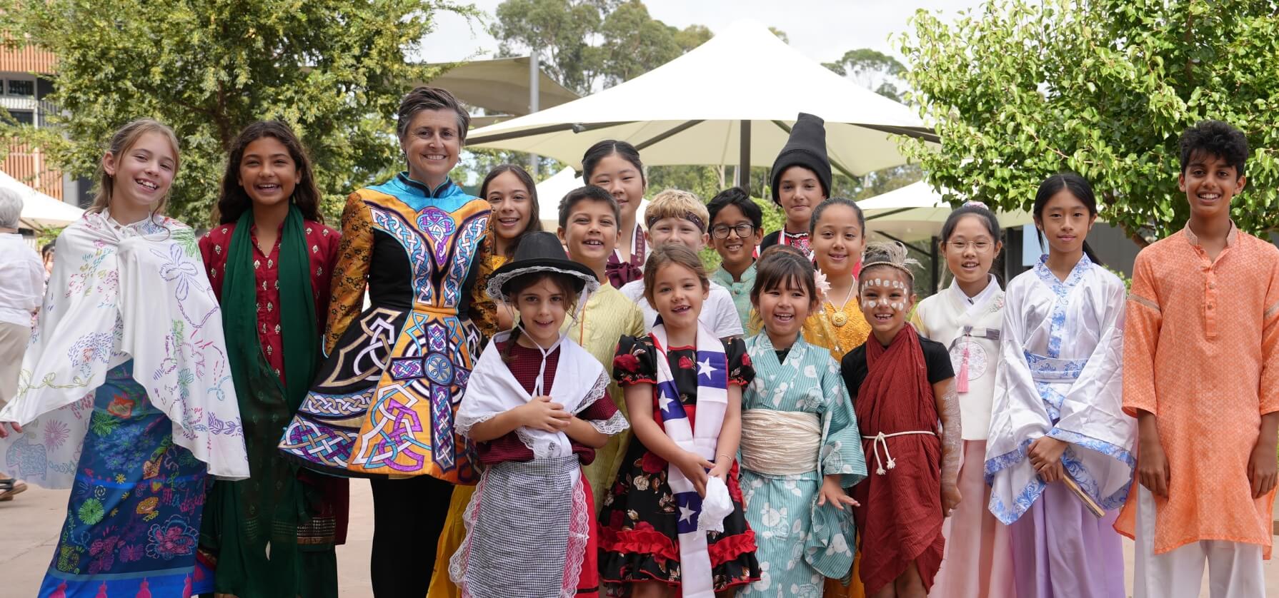 Junior School Students in cultural dress