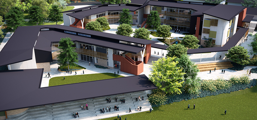 ariel architect's image of new junior school