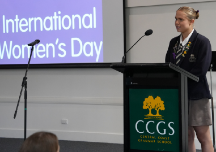 CCGS students give inspiring speech as part of International Women's Day